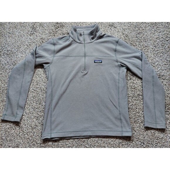 Patagonia Sweater Women's Small Gray Fleece 1/4 Zip Pullover Soft Fuzzy - Picture 1 of 6